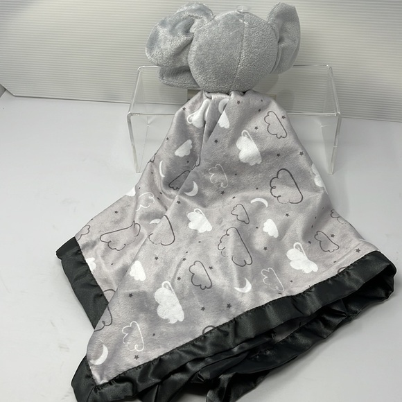 Just Born Elephant Security Blanket Lovey Gray Clouds 25” NWT - Picture 4 of 12